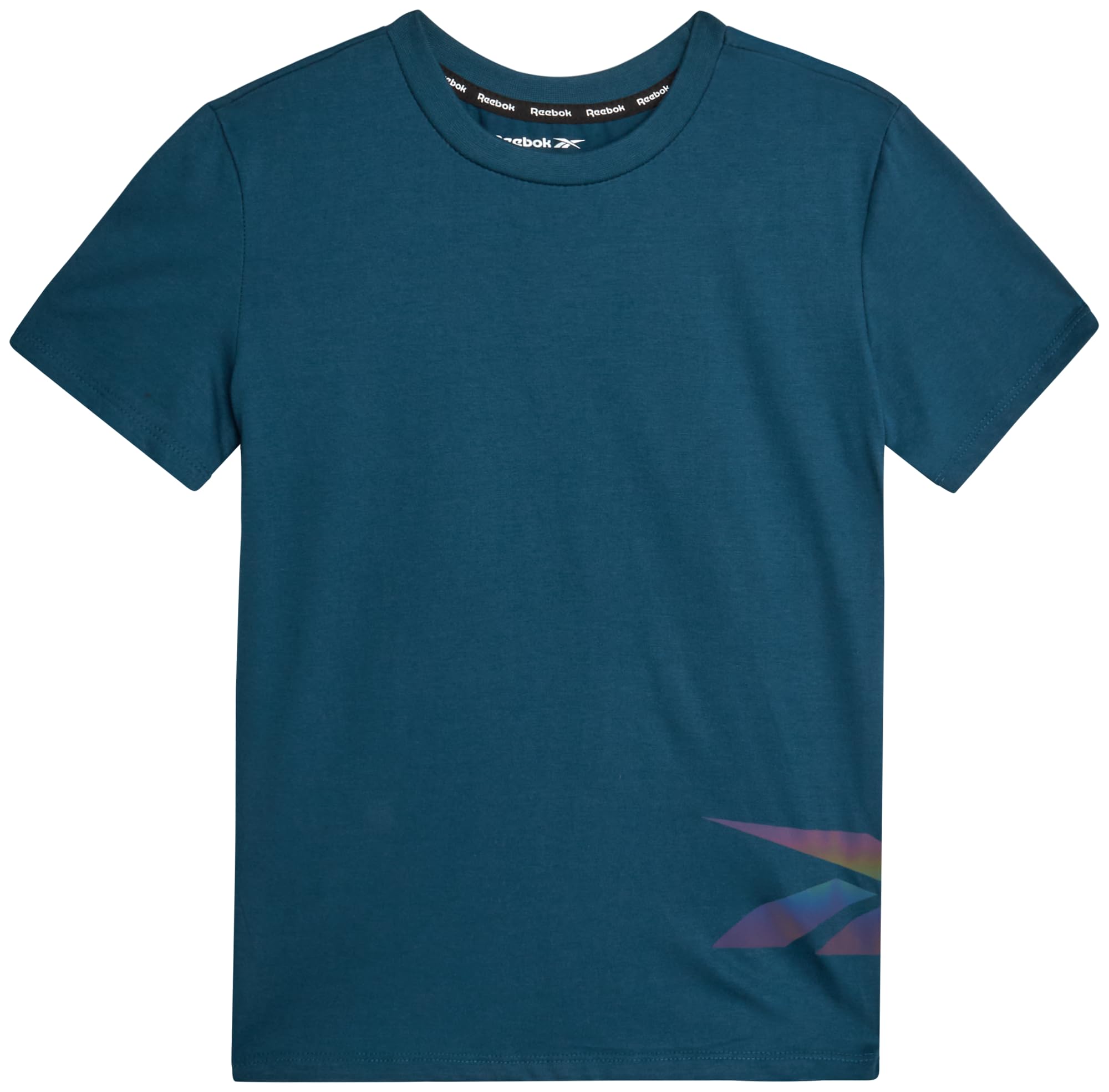 Reebok Boys' Short Sleeve Tee Shirt - Casual Performance Cotton Crew Neck Logo Graphic Tees for Boys (Sizes: 4-20)